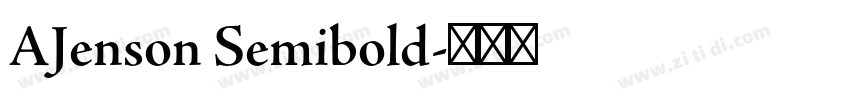 AJenson Semibold字体转换